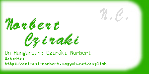 norbert cziraki business card